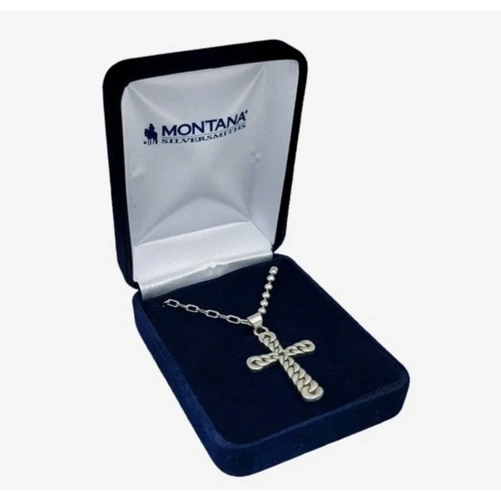 Montana Silversmiths Linked Cross‎ Necklace for Men Or Women Retail $55 - NEW